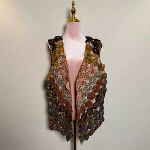 One of a Kind Multicolor Patchwork Reversible Vest